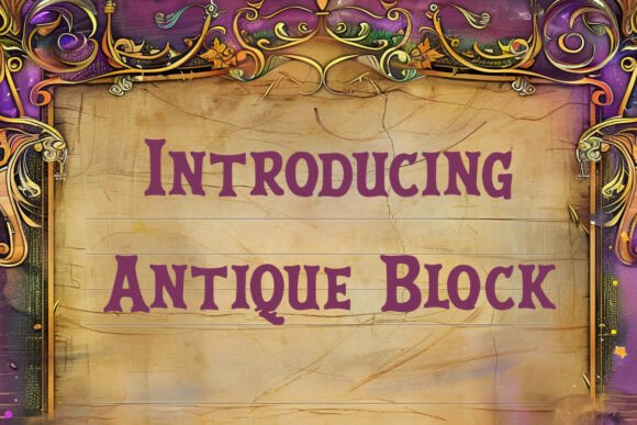 Antique Block Print Font - Preview 1
