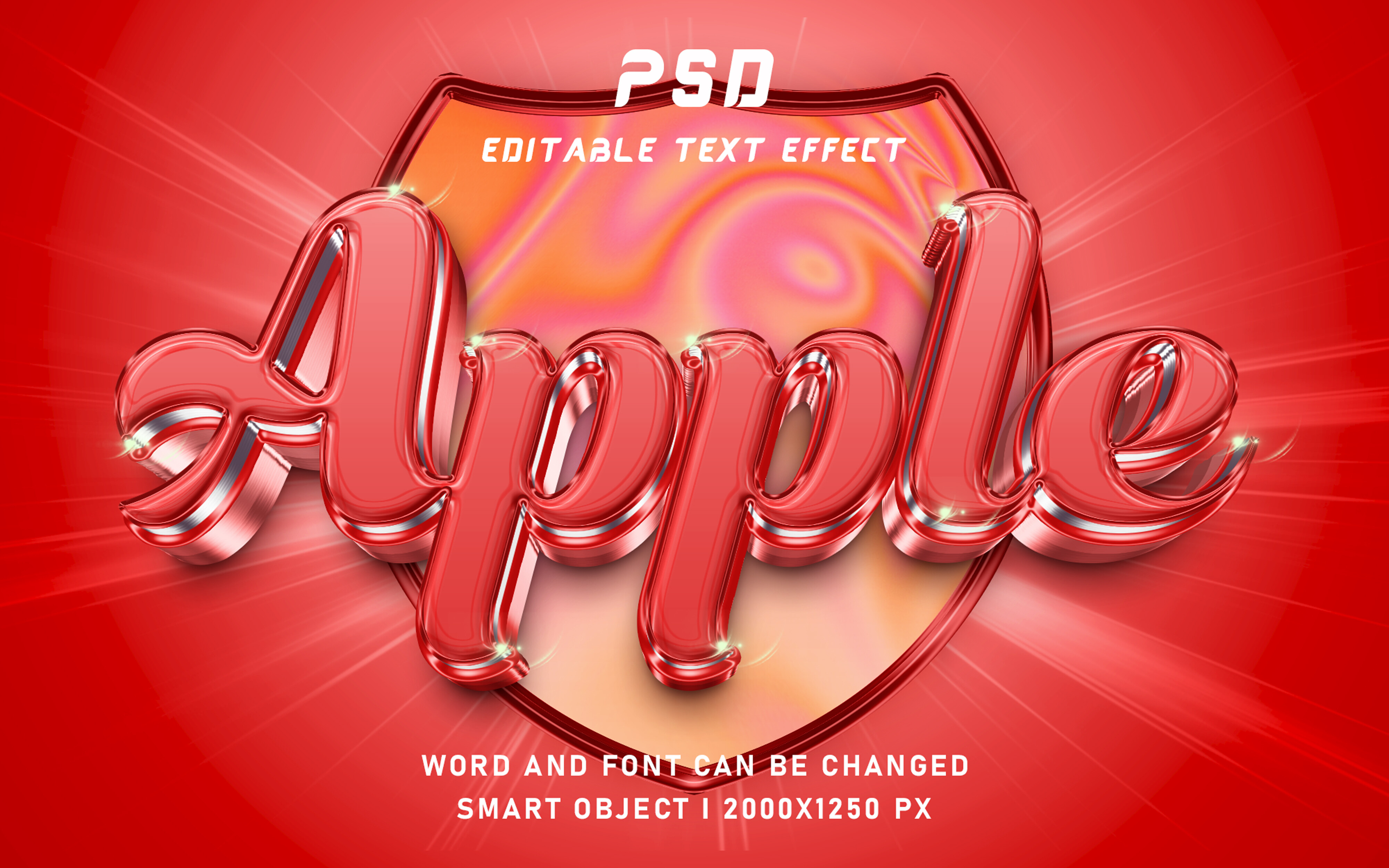 Apple Fruit Text Effect – Editable PSD Graphic by mdjahangiralam20 ...