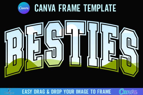 Besties Canva Frame Best Friends Varsity