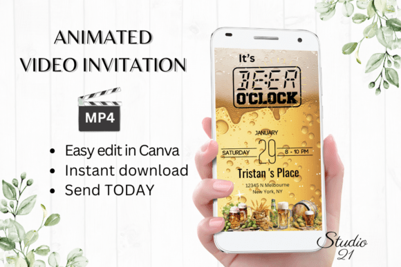 Digital Beer Party Invitation