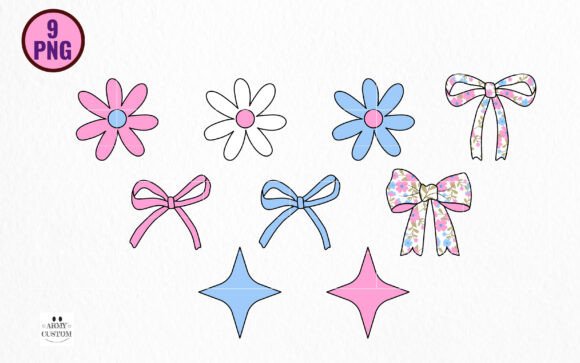 Floral Army Font PNG with transparent background - Preview 3