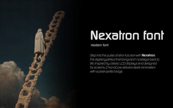 Nexatron Font PNG with transparent background - Preview 1