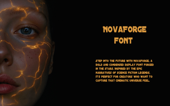 Nova Forge Font PNG with transparent background - Preview 1