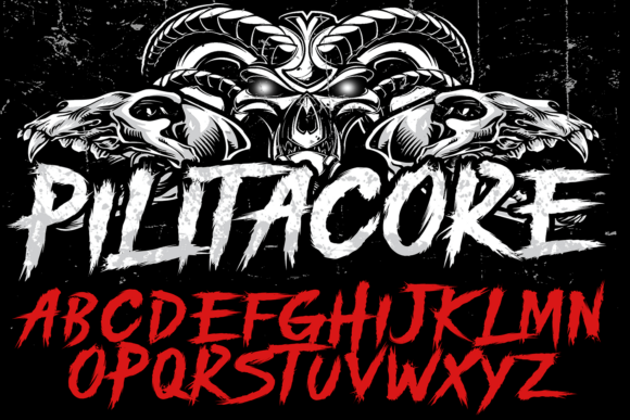 Pilitacore Font PNG with transparent background - Preview 1