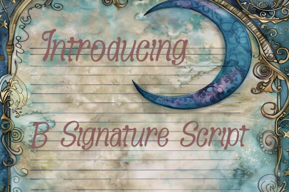 B Signature Script Font - Preview 1