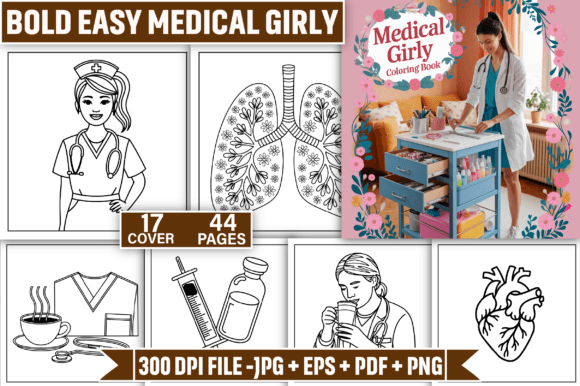Bold & Easy Medical Girly Coloring Pages