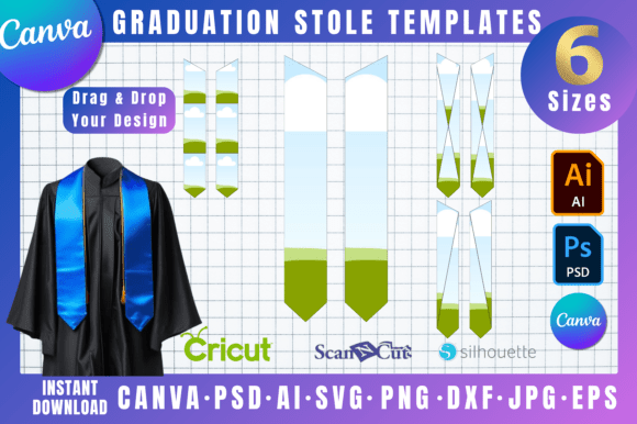 Canva Graduation Stole Template