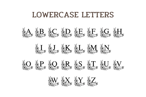 Floral Monogram Font - Preview 6