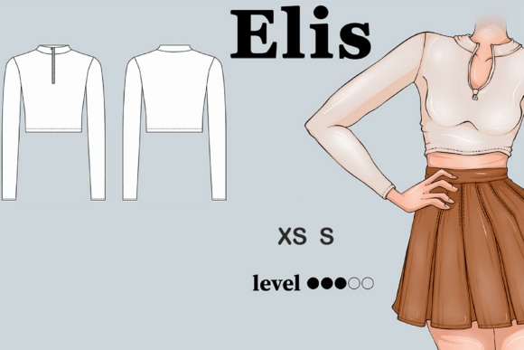 Long Sleeve Top Sewing Pattern XS S