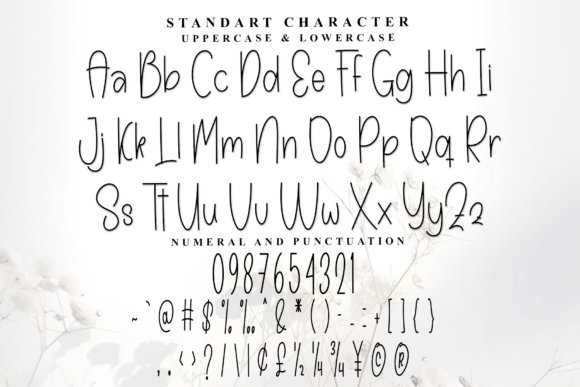 Modern Handwriting Font PNG with transparent background - Preview 3