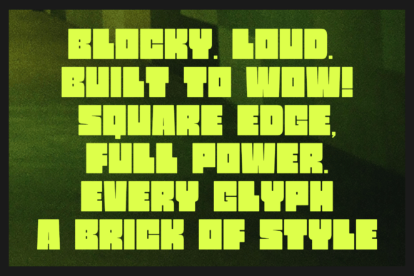 Mono Cubic Font PNG with transparent background - Preview 1