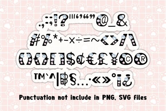 Paws Nani Colors Font PNG with transparent background - Preview 2