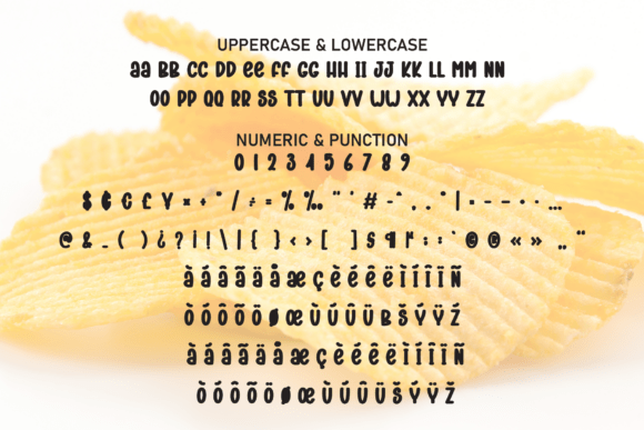Potato Chips Font PNG with transparent background - Preview 6