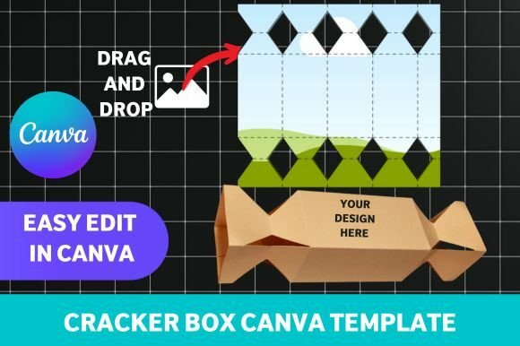 Printable Cracker Box Canva Template