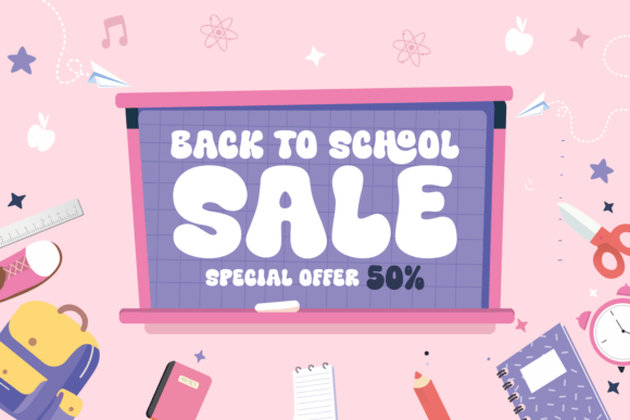 Pudding School Font PNG with transparent background - Preview 5