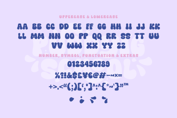 Pudding School Font PNG with transparent background - Preview 6