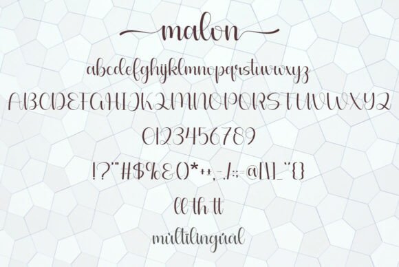 Malon Font PNG with transparent background - Preview 5