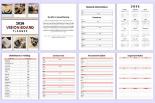 2026 Vision Board Planner Canva Template Graphic by Mustafiz · Creative ...