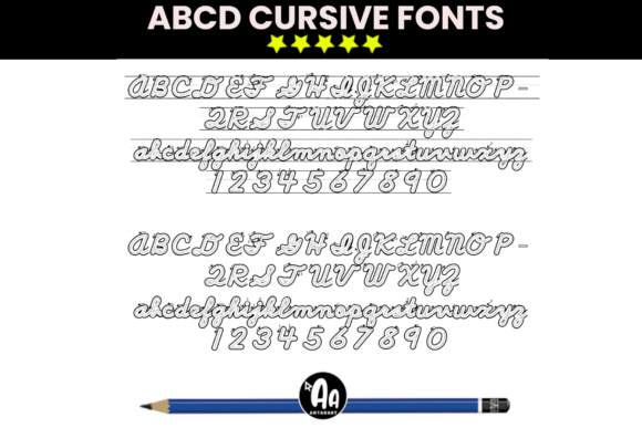 Abcd Cursive Font - Preview 1