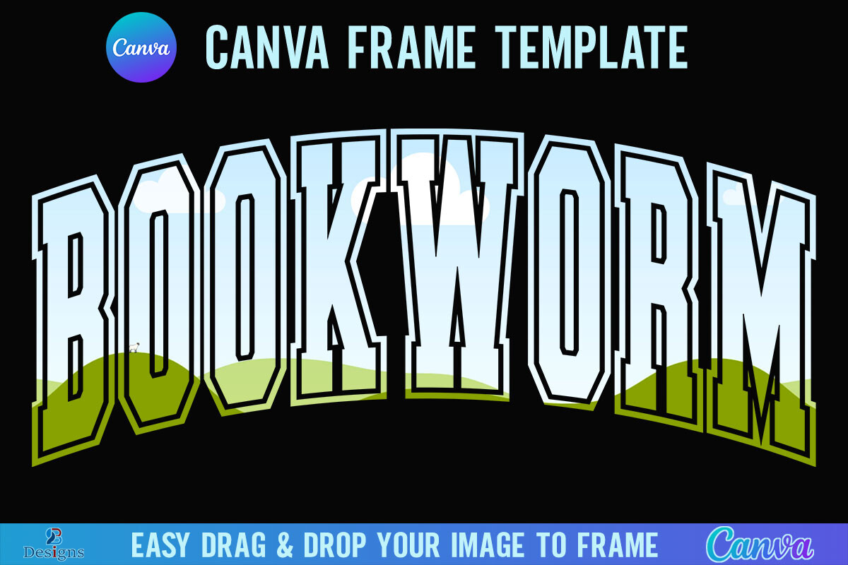 Bookworm Canva Frame Book Varsity Reader