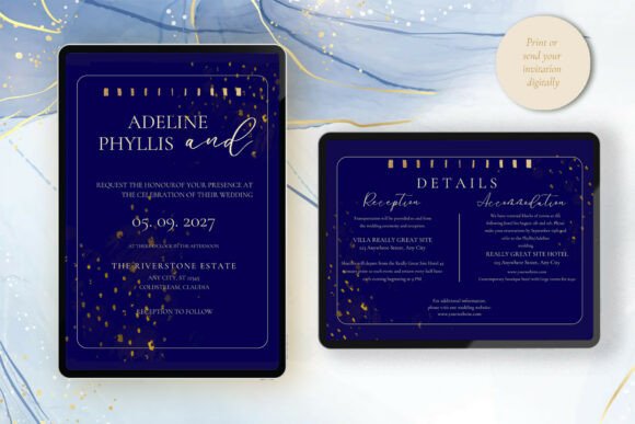 Canva Elegant Wedding Invitation Card Graphics