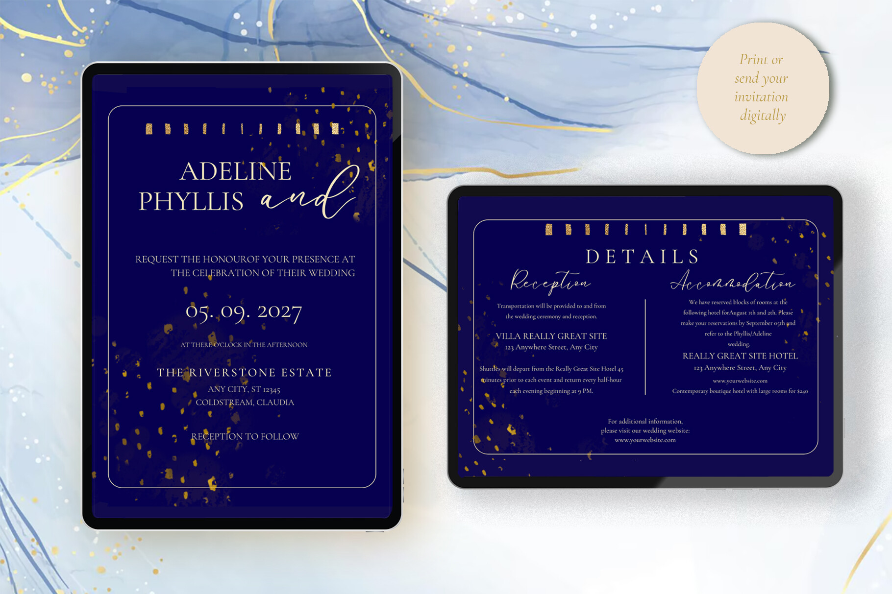 Canva Elegant Wedding Invitation Card