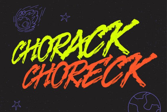 Chorack Font PNG with transparent background - Preview 2