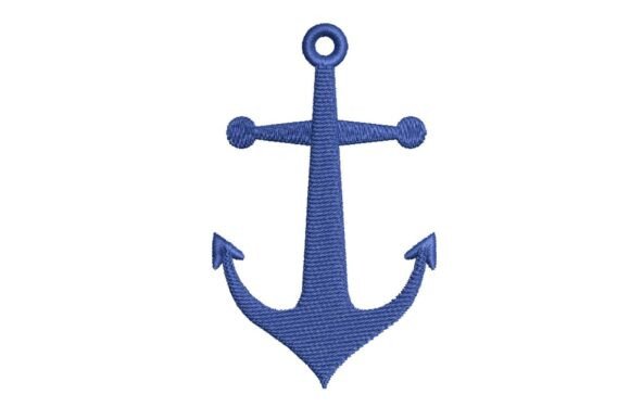 Classic Nautical Anchor Embroidery Design Strand und Meer Stickereidesign Von Embroidery Designs