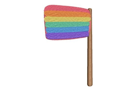 Classic Rainbow Pride Flag Embroidery Design · Creative Fabrica