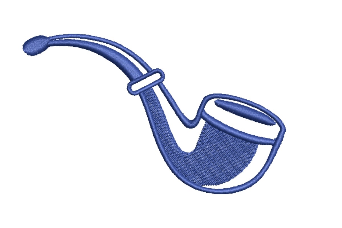Classic Smoking Pipe Embroidery Design