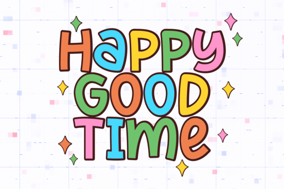 Color Jump Font PNG with transparent background - Preview 1