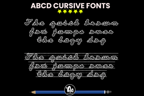 Cursive Handwriting Dotted Font - Preview 1