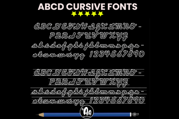 Cursive Handwriting Dotted Font - Preview 2