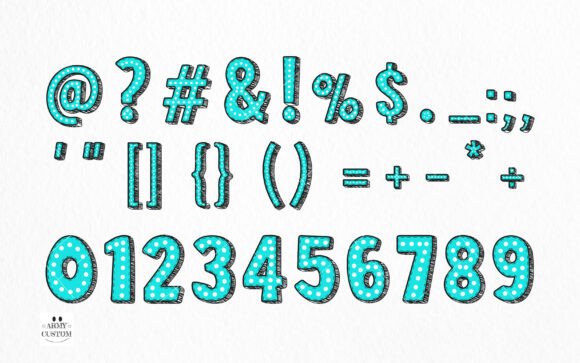 Dotted 3d Back to School Font PNG with transparent background - Preview 3
