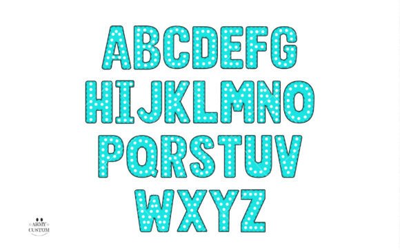 Dotted Bundle Font PNG with transparent background - Preview 2