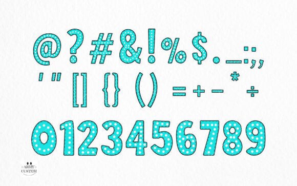 Dotted Bundle Font PNG with transparent background - Preview 3