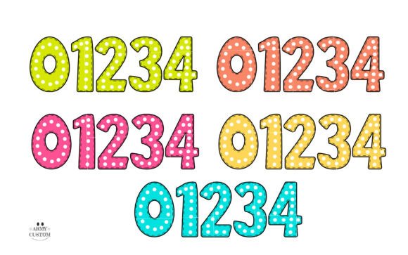 Dotted Bundle Font PNG with transparent background - Preview 5