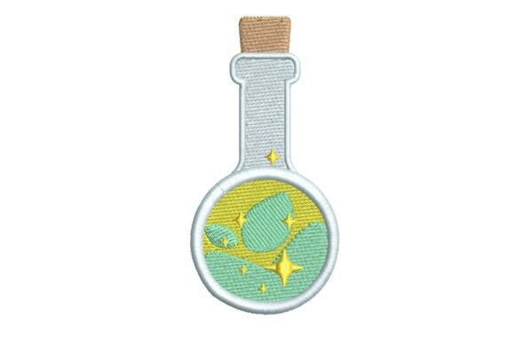 Enchanting "Stay Young Forever" Potion Bottle Embroidery Design