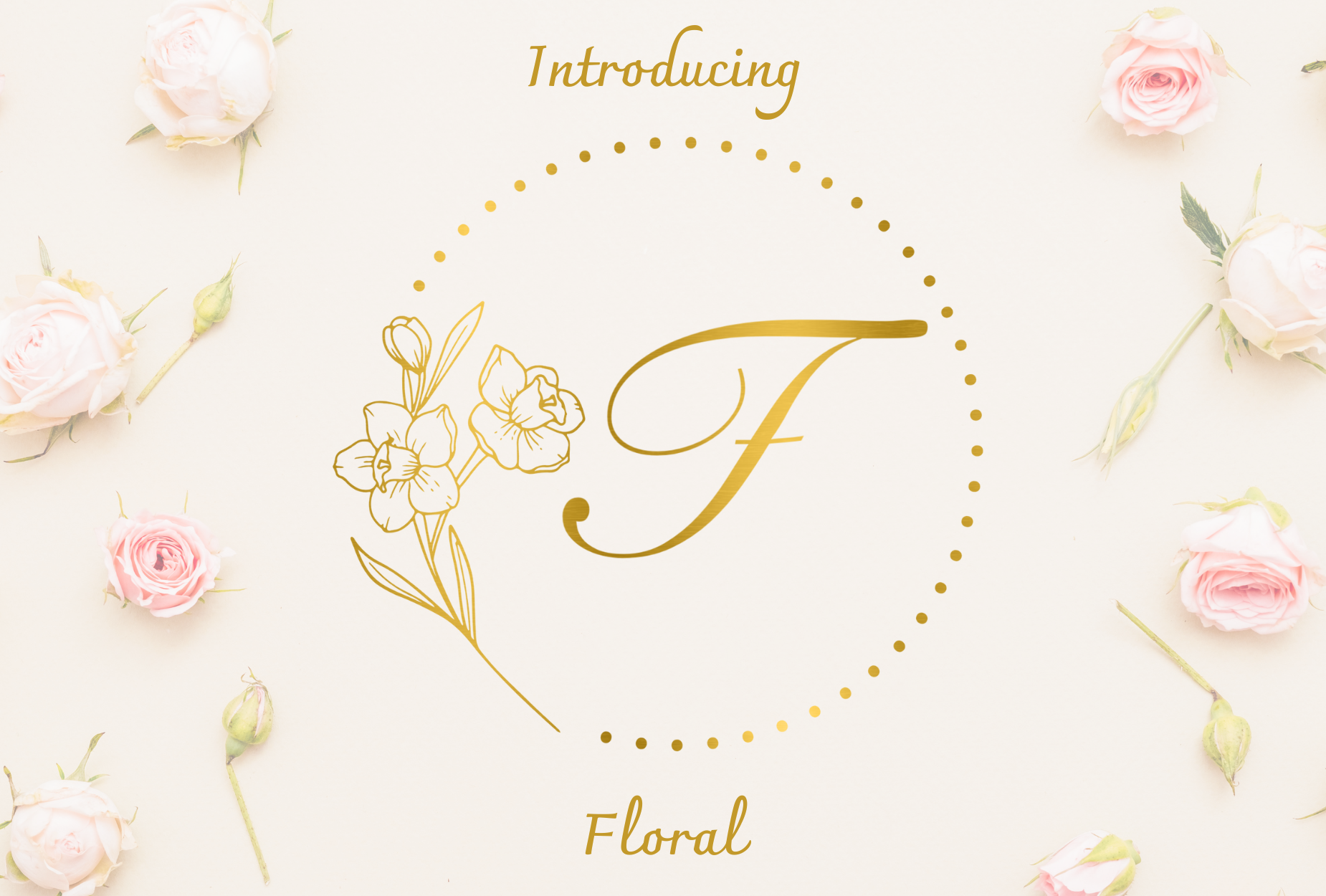 Floral Monogram font preview by Candygirl Art in a floral monogram style