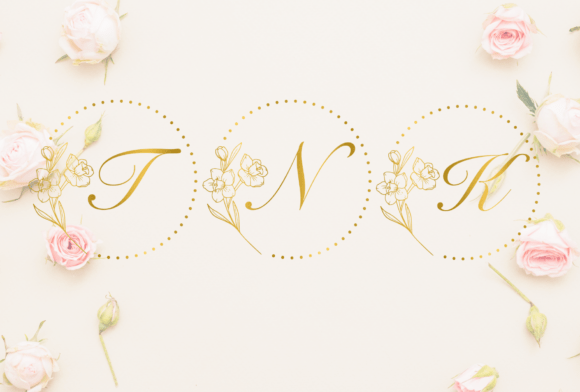Floral Monogram Font - Preview 5
