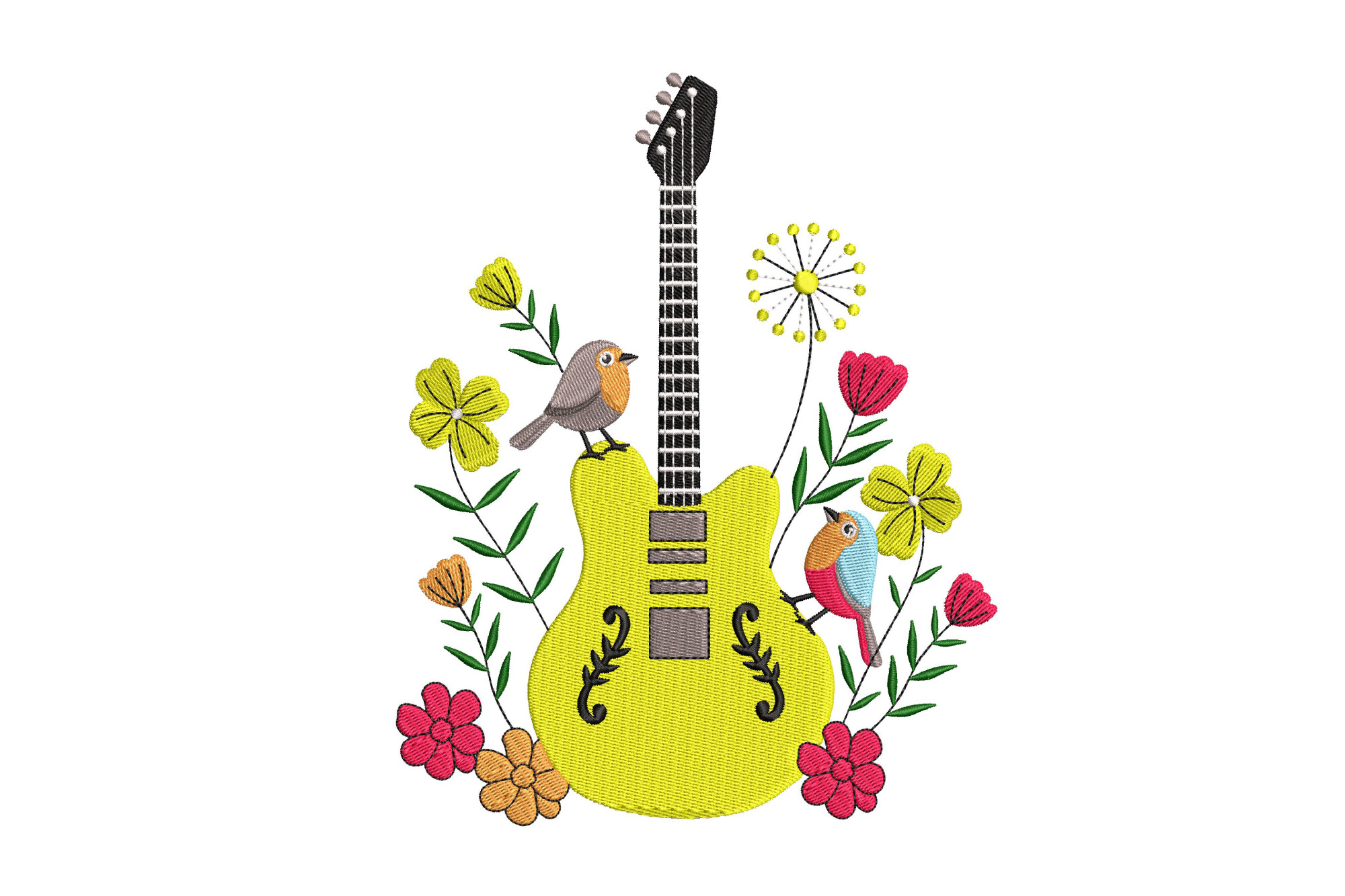 Floral Guitar