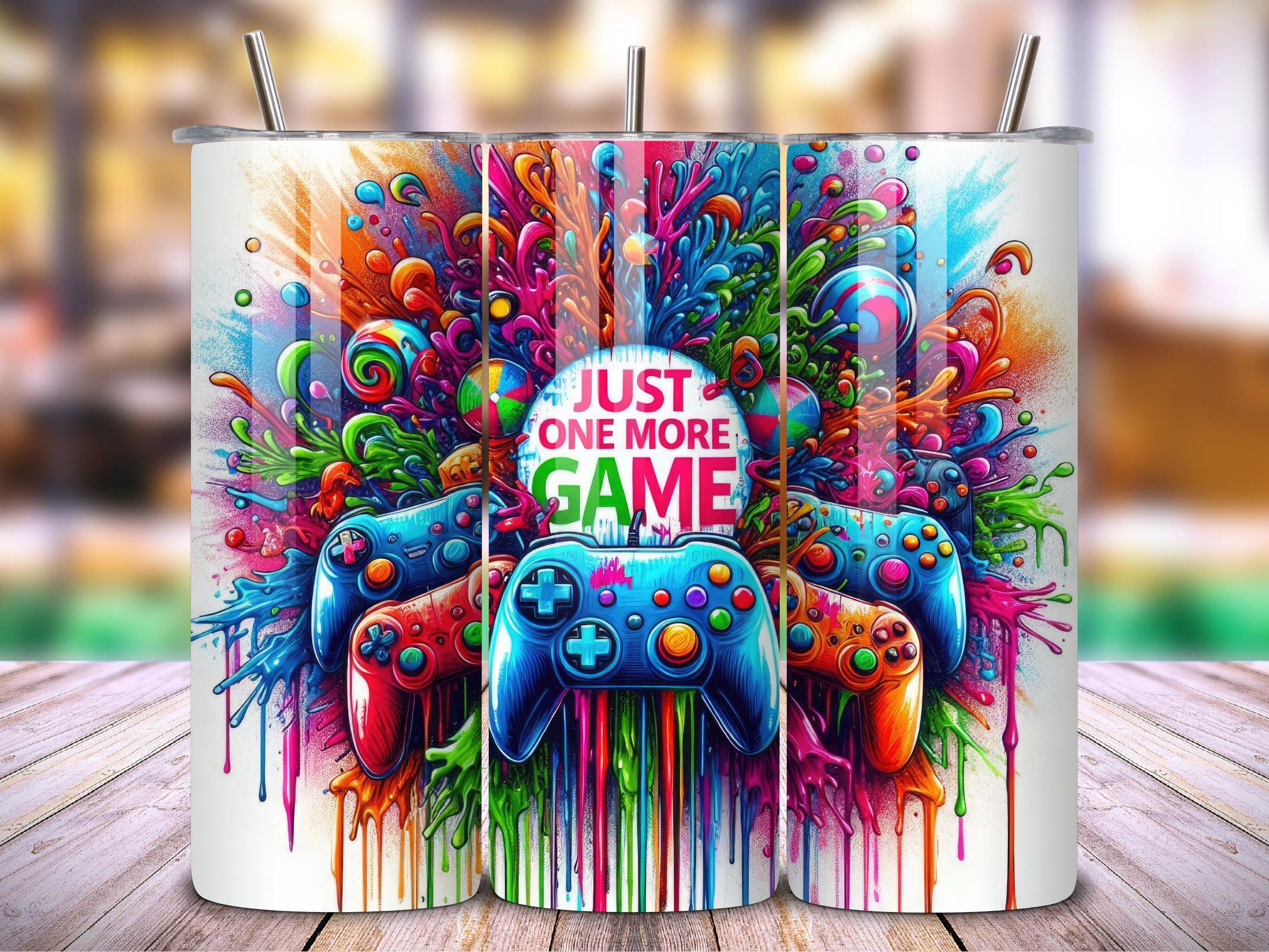 Gamers Life 20oz Tumbler Wrap PNG V.2 Graphic by Popular Prints ...