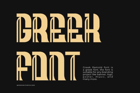 Greek Ramold Font PNG with transparent background - Preview 1