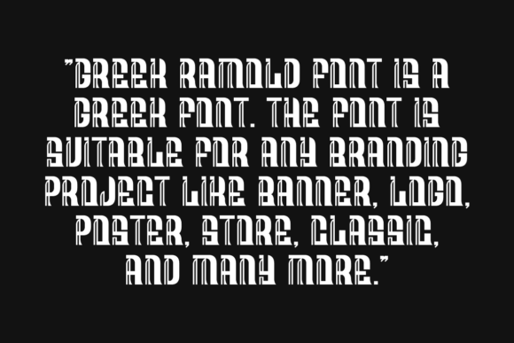 Greek Ramold Font PNG with transparent background - Preview 3