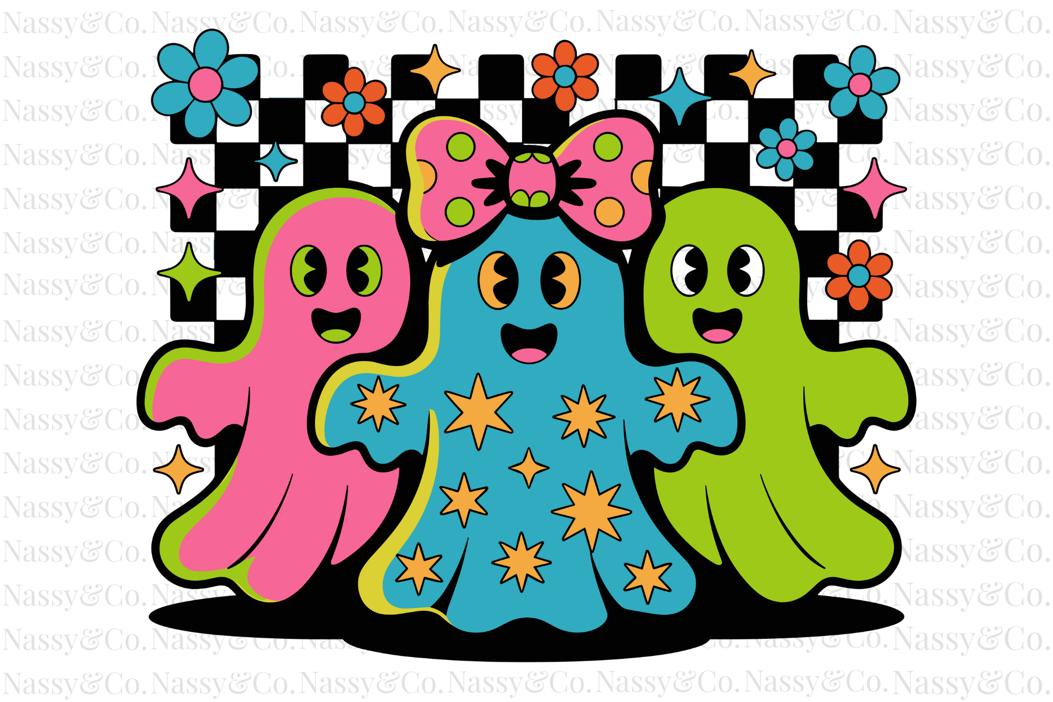 Halloween Preppy Ghost Coquette Bow PNG Graphic by NASSY Designs ...