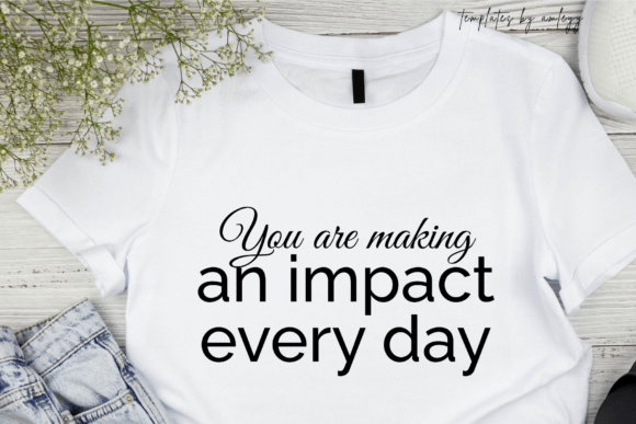 Inspirational Canva quote t-shirt template for print-on-demand designs