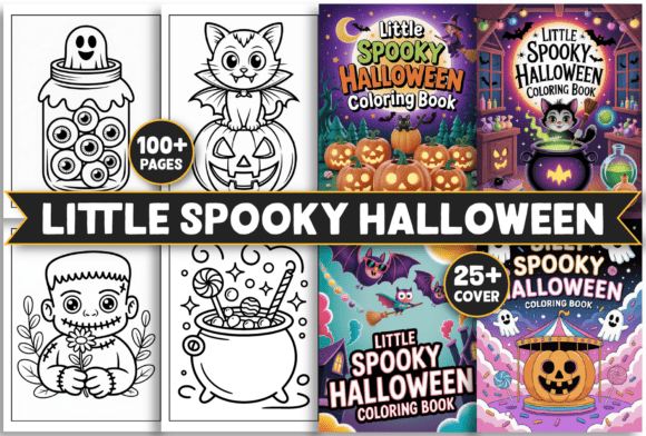 Little Spooky Halloween Coloring Pages