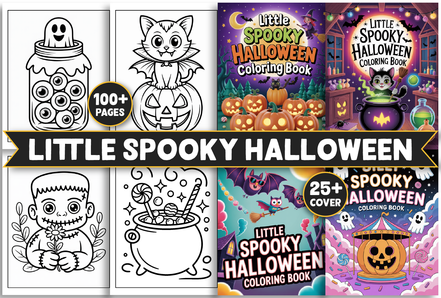 Little Spooky Halloween Coloring Pages