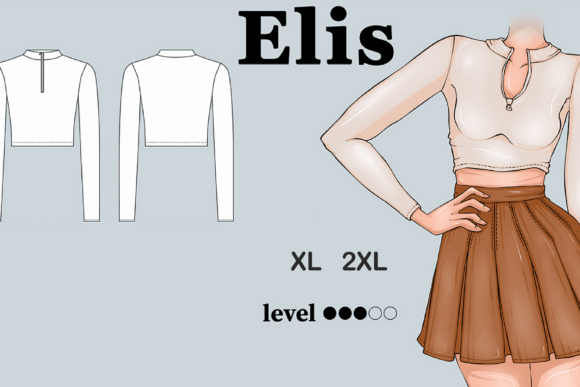 Long Sleeve Top Sewing Pattern XL 2XL