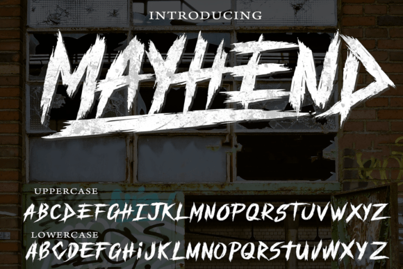 Mayhend Font PNG with transparent background - Preview 1